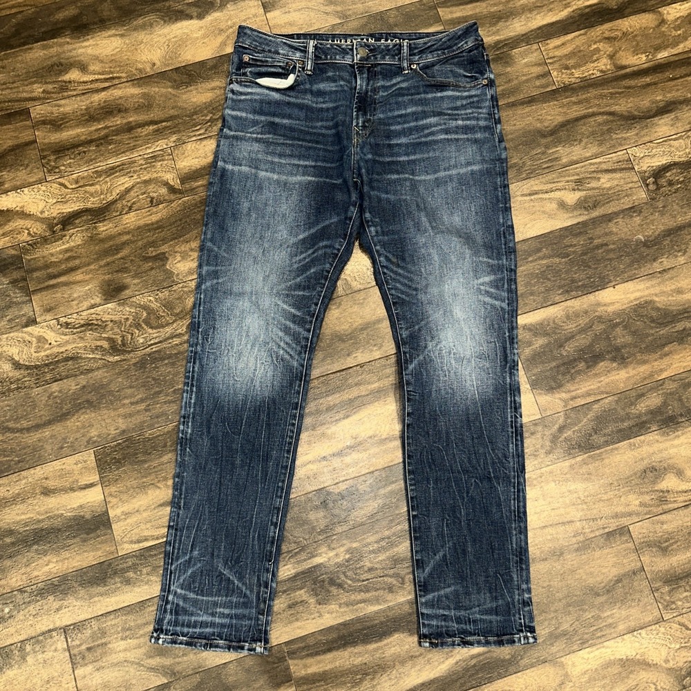 American Eagle Jeans Slim Fit Faded Dark Wash Denim Men's Size 36x34 Straight